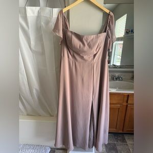 Azazie Dress- taupe